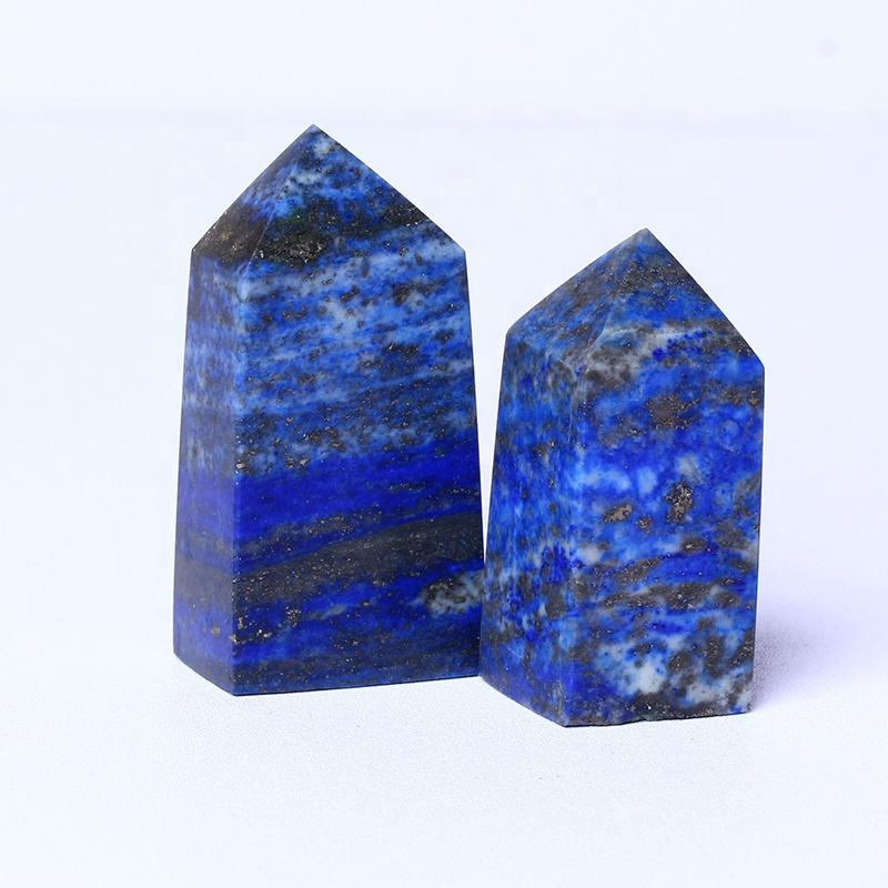 Wholesale High Quality Natural Crystal Wand Lapis Lazuli Tower Wand Point Quartz Crystal Tower For Healing