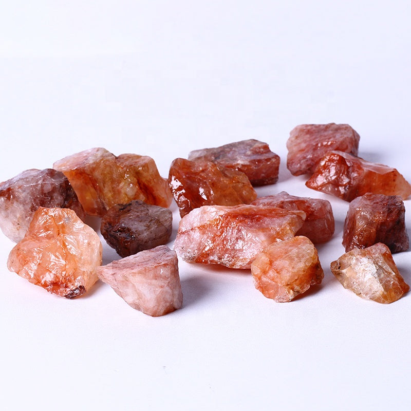 Wholesale Colorful Spiritual Healing Stones Fire Quartz Rough Stone Crystal Home Decoration Rough Image Folk Art GUFAN