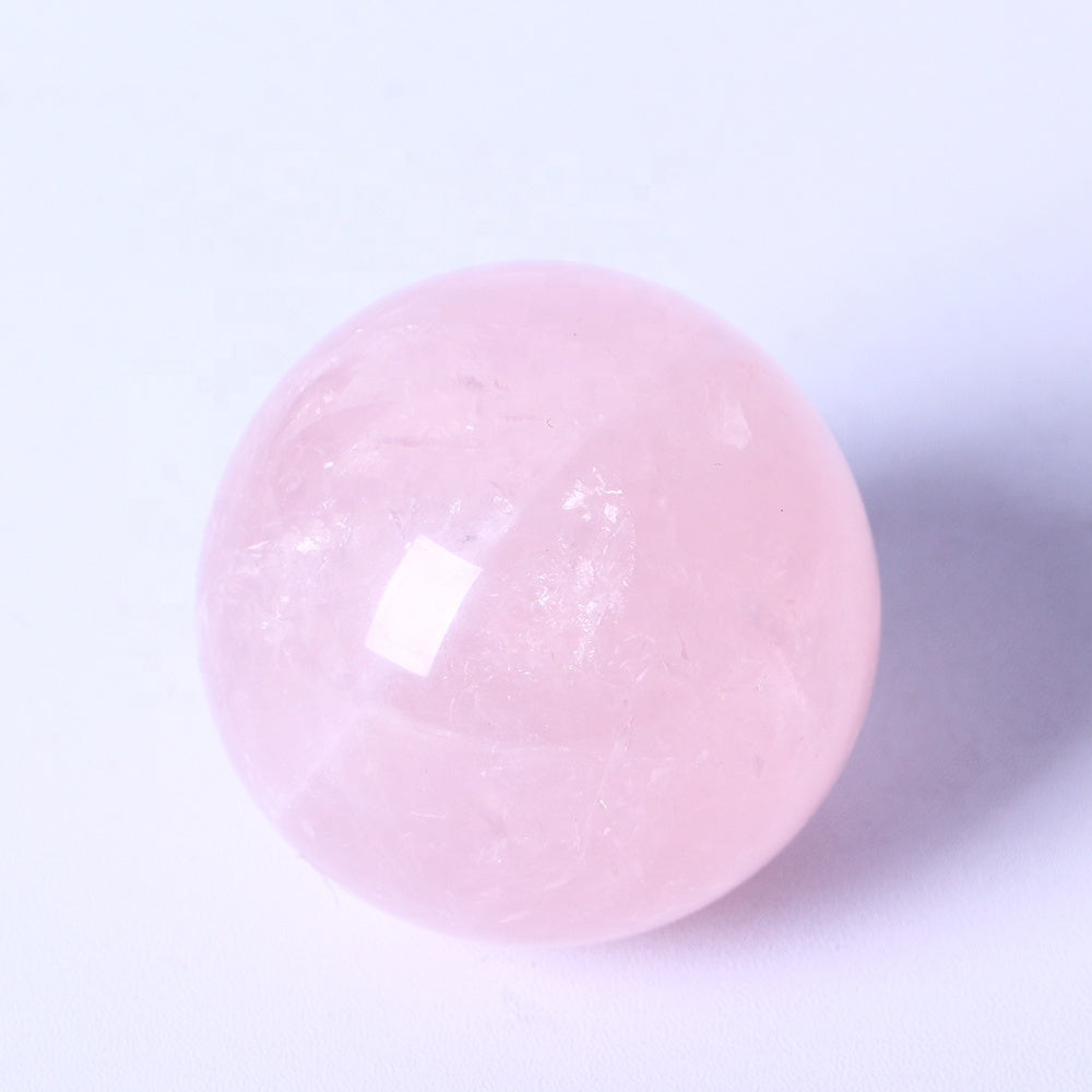 High Quality Crystals Wholesale Bulk Natural Healing Stones Rose Quartz Spheres Pink Crystal Balls For Fengshui