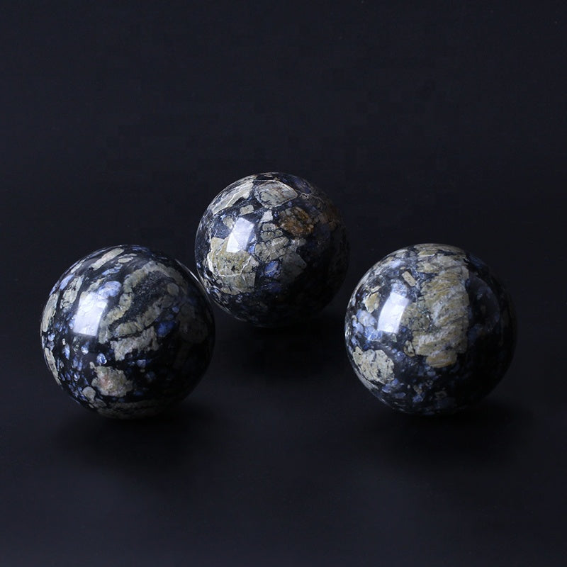 Wholesale Natural Quartz Healing Crystal Gemstone Stones High Quality Blue Spots Que Sera Stone Ball Llanite Sphere For Decorat