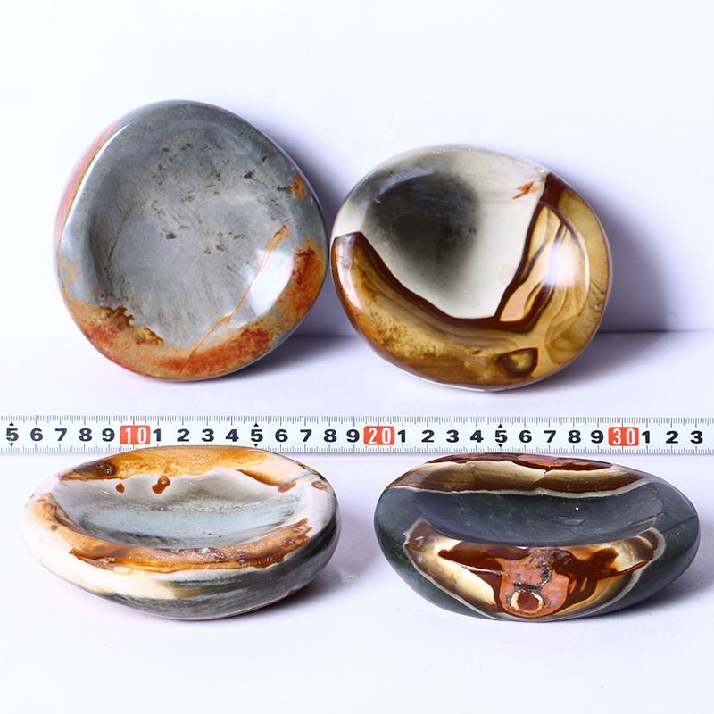 2High Quality Polished Healing Quartz Bowl Various Size Polychrome Bowl Crystal Craft Bowl For Decoration