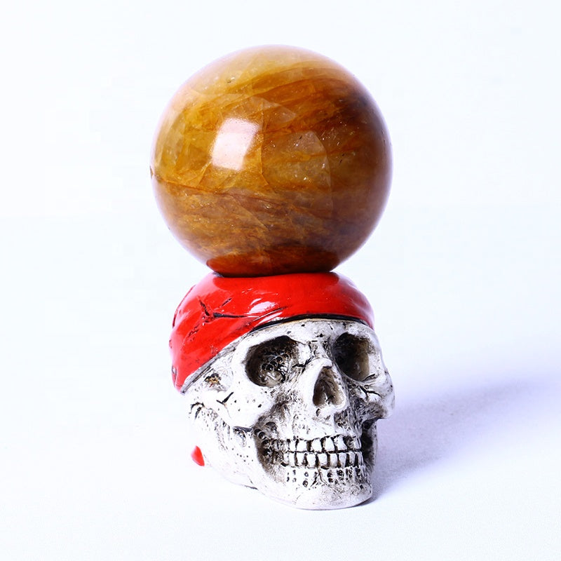 High Quality Wholesale Natural Crystal Crafts Polished Golden Healer Sphere For Healing for Home Decoration