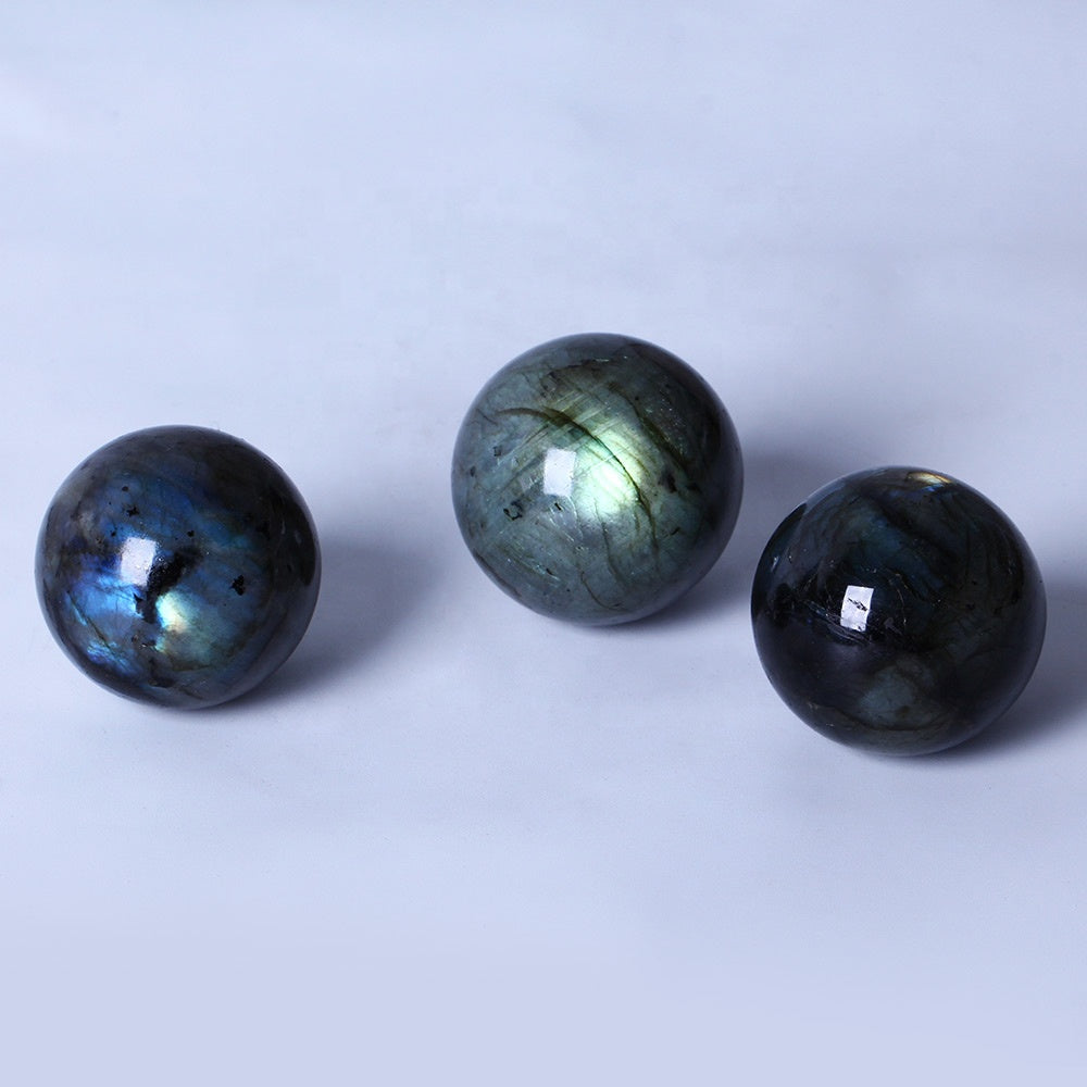 Flashing Mini Labradorite Sphere Mineral Crystal Quartz Ball Healing Stones Top Quality Natural Home Decoration Crystal Image