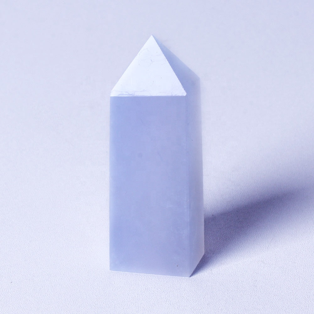 Natural High Quality Wholesale Bulk Natural Quartz Spiritual Healing Gemstone Blue Chalcedony Tower Crystal Magics Stones For H