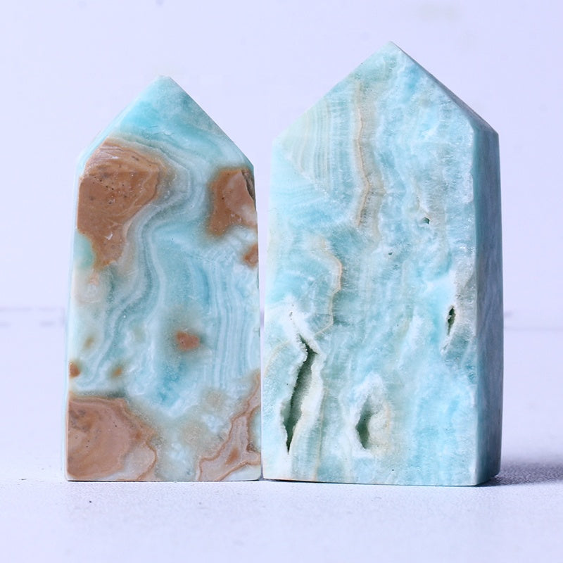 7.Wholesale Natura Healing Crystal Wand Hemimorphite Tower High Quality Natural Home Decoration Crystal Image Folk Home Decoration