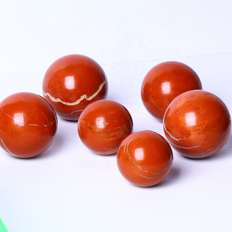 Wholesale Premium Quality Natural Gemstone Healing Crystal Ball Red Jasper Sphere Quartz Crystal For Home Decoration