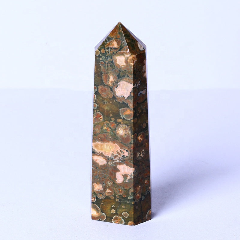 Wholesale bulk Spiritual Quartz Obelisk Healing Stone Tower Green strawberry quartz Towers Point Wand for decoration