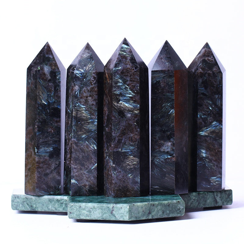 Wholesale Bluk Natural Healing Rough Stone Flashing Fireworks Stone Tower Crystal Crafts For Decoration