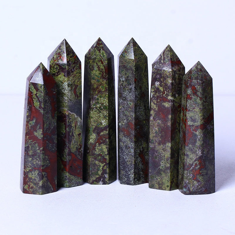 Healing Quartz Crystal Wand Wholesale Natural Crystal Obelisk Dragon Blood Stone Tower Point For Home Decoration