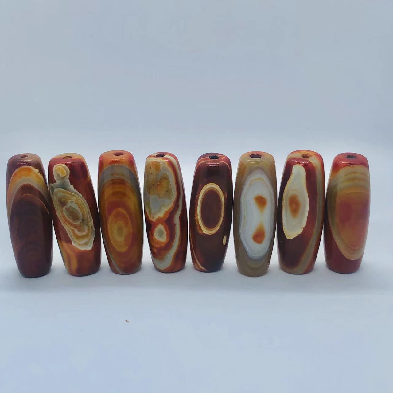 5Natural tanged silk agate lace beads day beads bucket beads loose beads top beads accessories Pendant DIY agate bracelet bracelet necklace