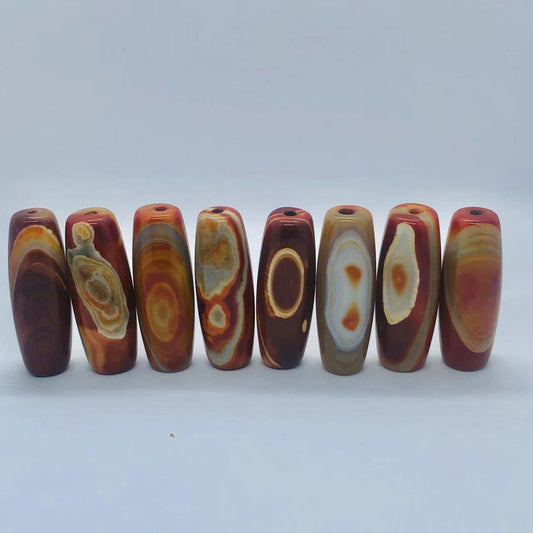 5Natural tanged silk agate lace beads day beads bucket beads loose beads top beads accessories Pendant DIY agate bracelet bracelet necklace