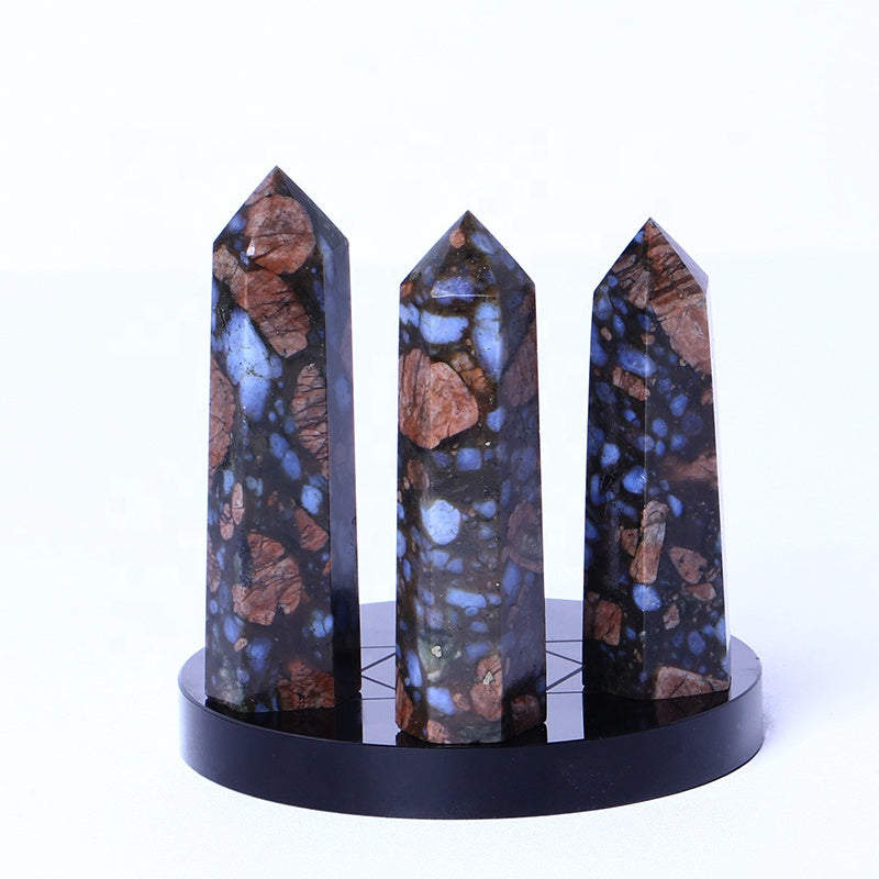 WholesaleNatural Crysta High Quality Quartz Stones Glaucophane Wands Points For Healing