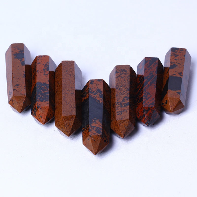 Wholesale Natural Crystal Wand Red Obsidian Tower Point Quartz Druzy Crystal For Home Decoration