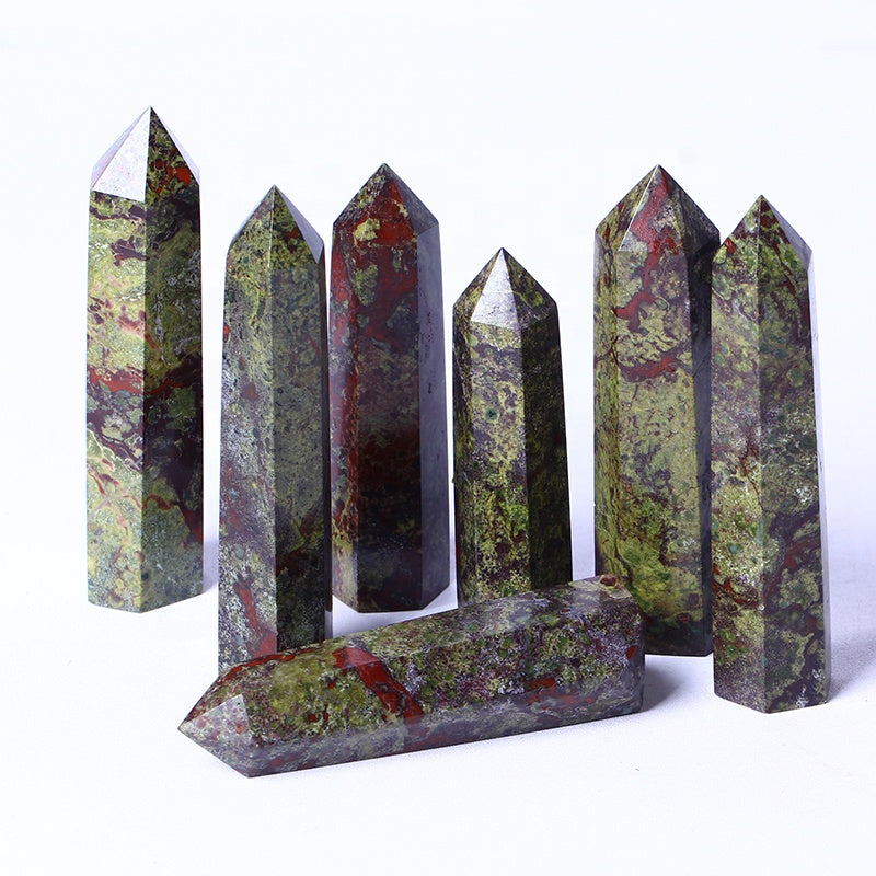 Healing Quartz Crystal Wand Wholesale Natural Crystal Obelisk Dragon Blood Stone Tower Point For Home Decoration