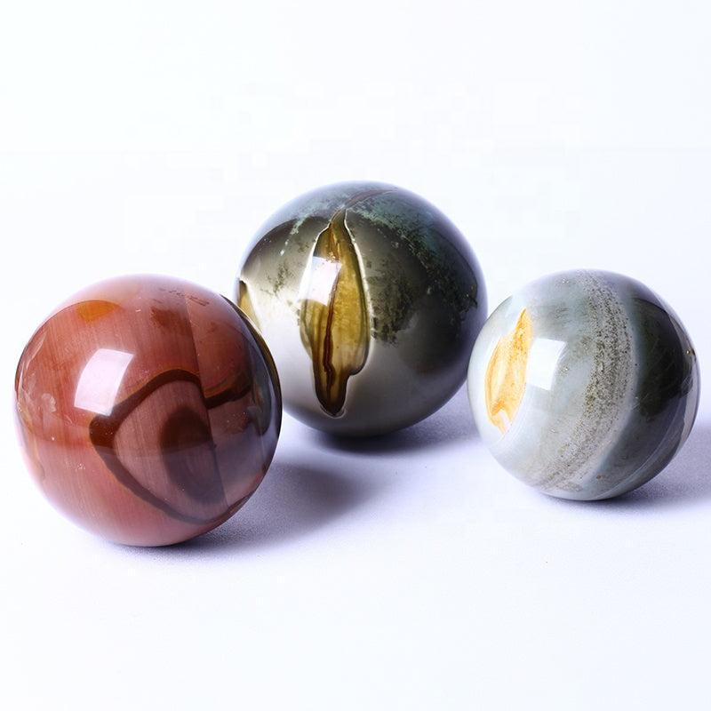Hot Sale Wholesale Natural Healing Crystal Ball Polished High Quality Ocean Jasper Sphere Crystal Crafts For Home Decoration