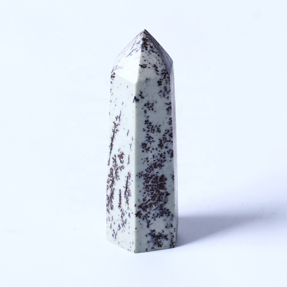 Crystals Healing Stones Tower Gemstones Point Wand Single Terminated Dendritic Opal Tower for Decoration Natural Home Decoration