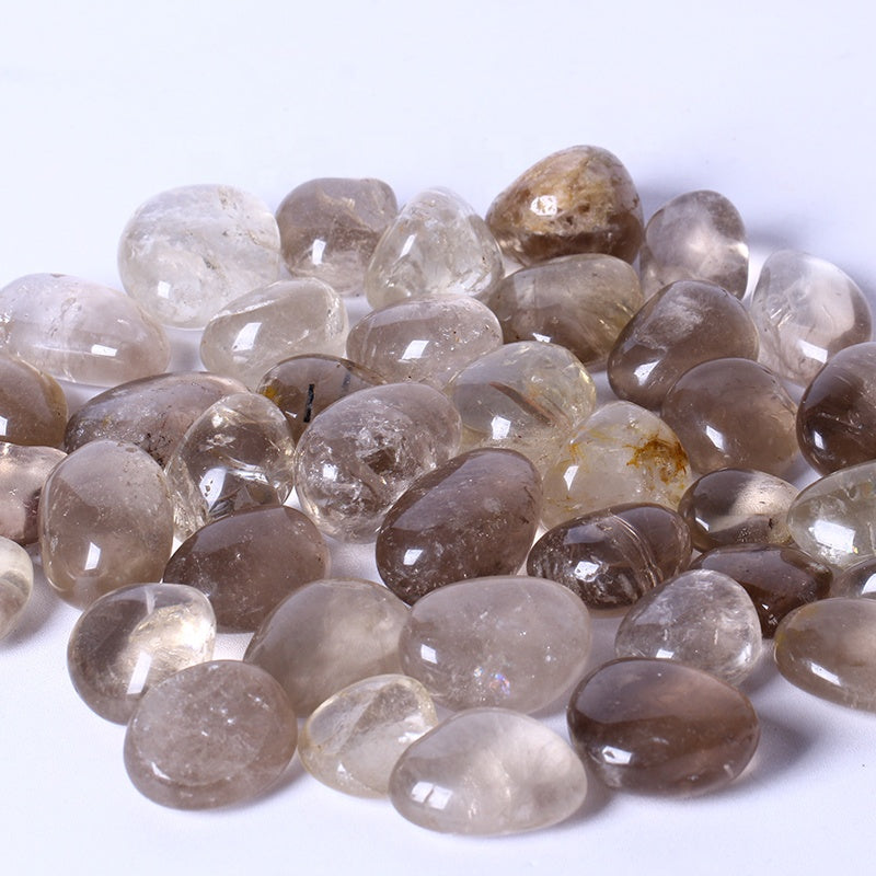 Wholesale Natural Polished Rough Smoky Tumbled Stones Crystal Crafts Product For Home Decoration