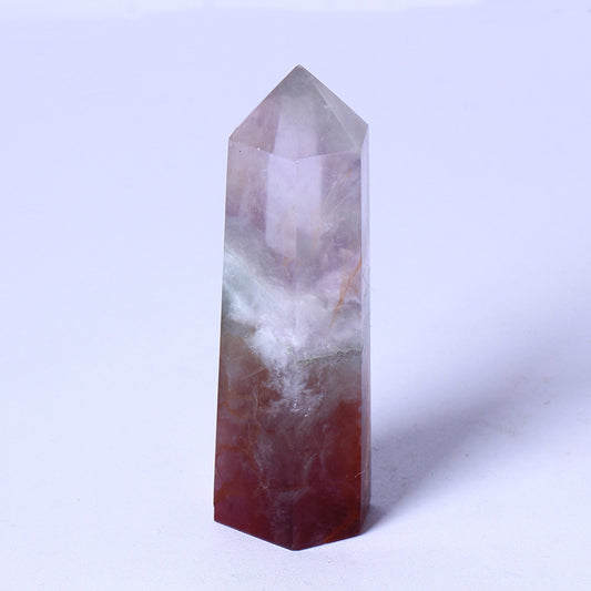 Bulk Wholesale bulk Spiritual Quartz Obelisk Healing Stone Tower natural rainbow fluorite Towers crystal Point Wand for decorate