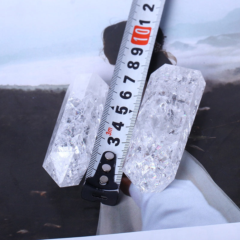Wholesale Clear Quartz Snow Cracked Crystal Point Tower White Quartz Towers Crystal Points For Healing