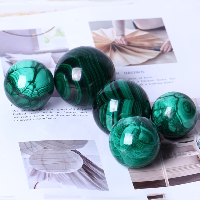 Wholesale High Quality Healing Quartz Crystal Malachite Sphere Ball Natural Gemstone Sphere For Home Decoration