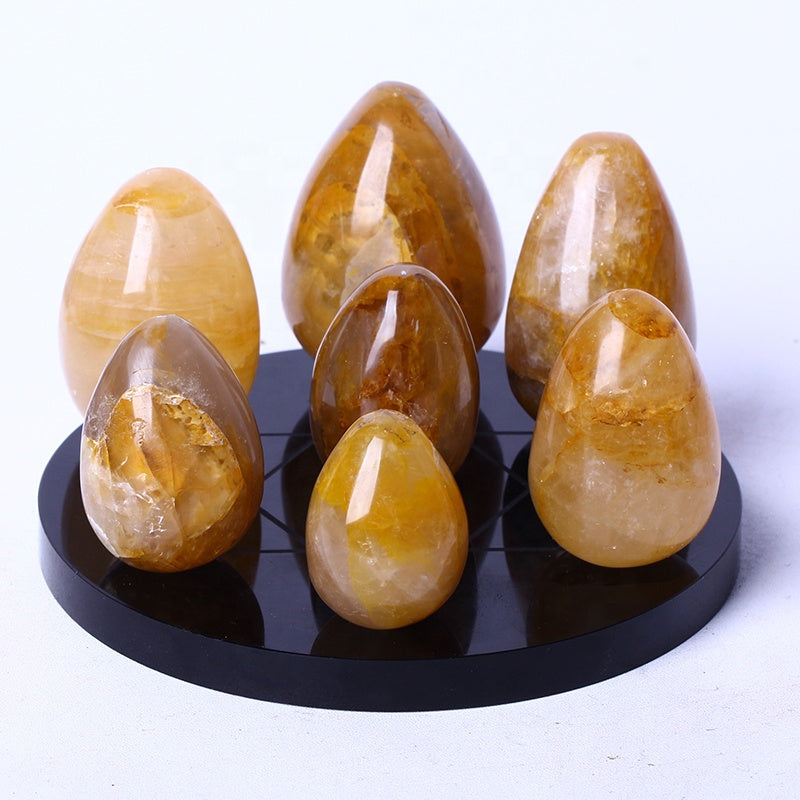 Hot Sale Healing Stones Wholesale Natural Gemstone Eggs Golden Healer Eggs Quartz Crystal For Home Decoration