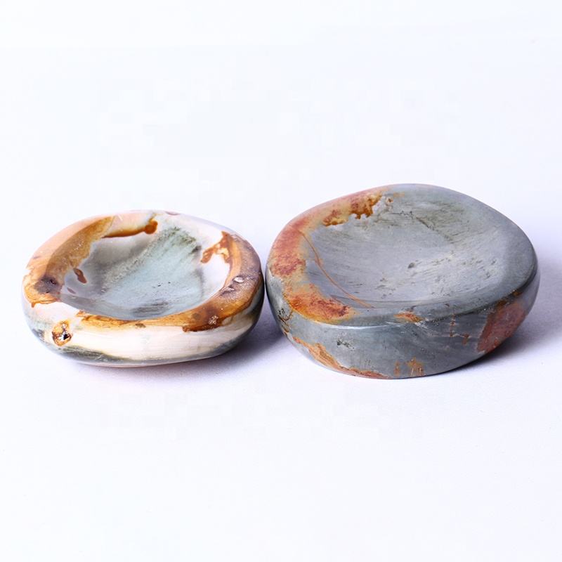 2High Quality Polished Healing Quartz Bowl Various Size Polychrome Bowl Crystal Craft Bowl For Decoration