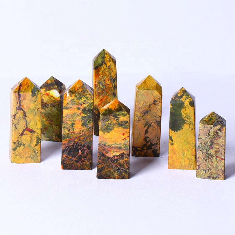 High Quality Natural Realgar Crystal Tower Wand Crystal Point Healing Crystal Reiki Gemstone For Sale