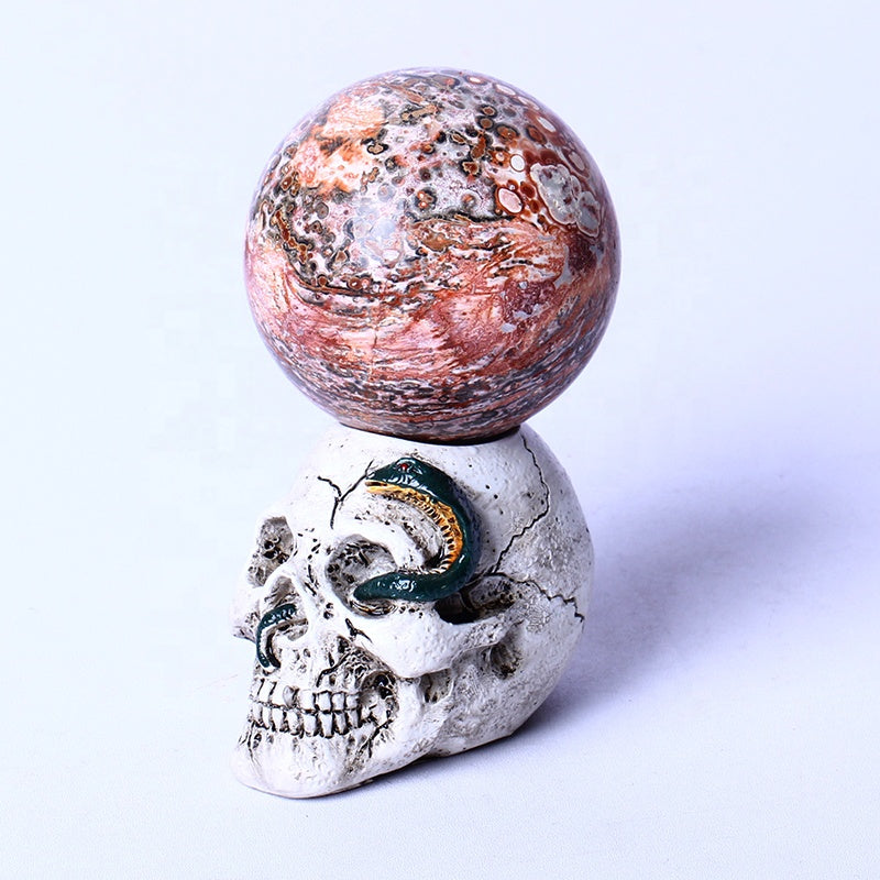 Wholesale High Quality Gemstone Healing Folk Natural Red Net Stone Sphere Crystal Craft Or Decoration