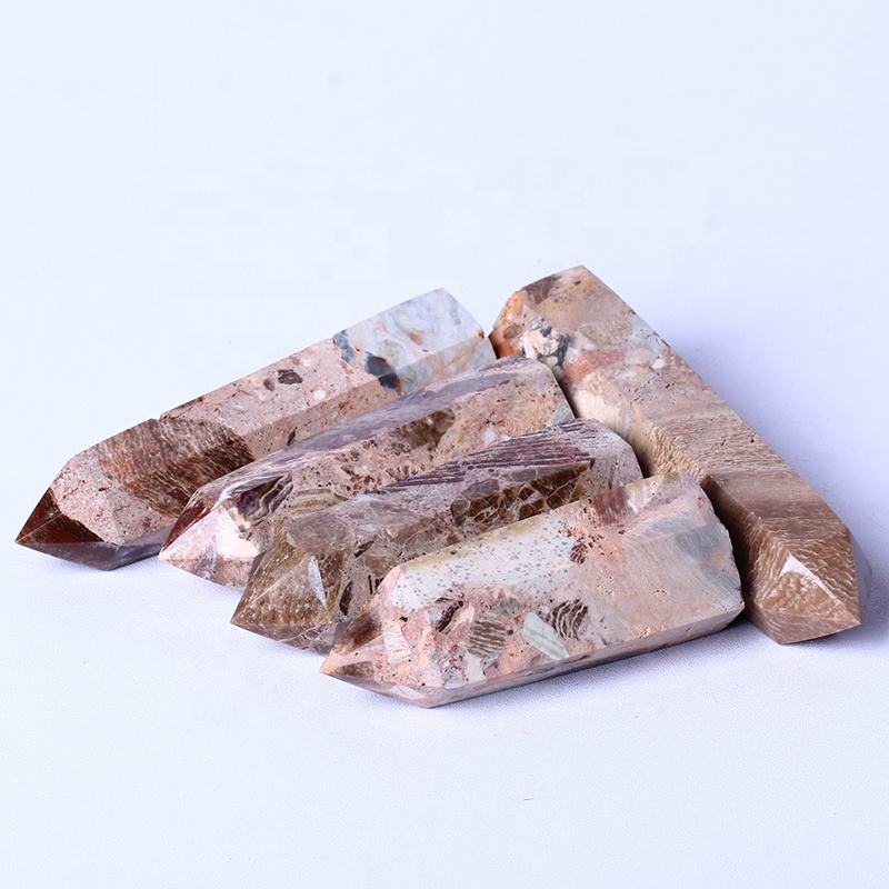 New Arrive High Quality Natural Crystal Wand Picture Jasper Tower Point Mineral Specimens For Decoration