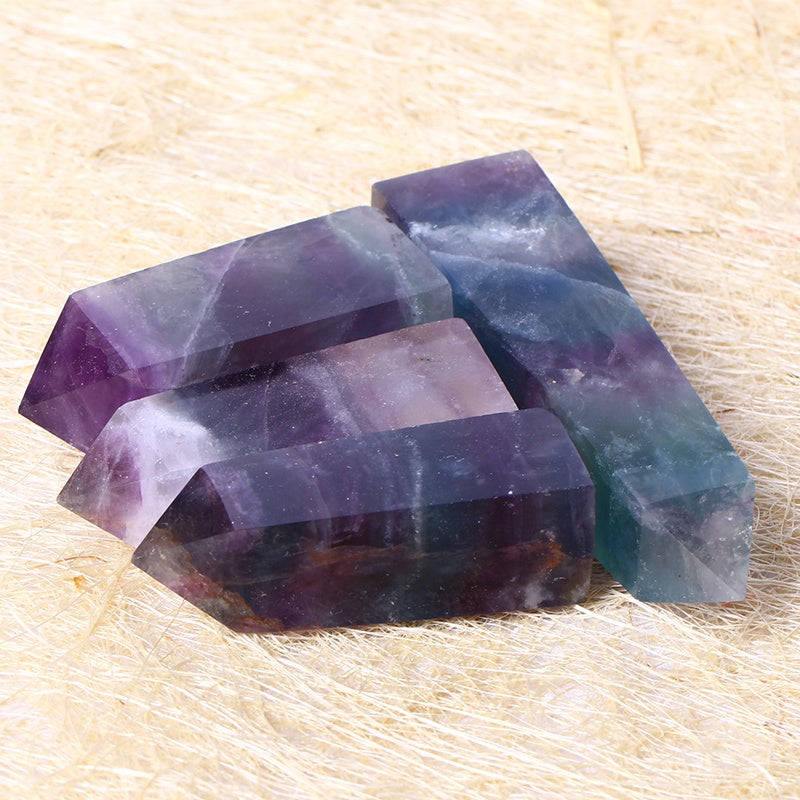 Wholesale Natural Crystal Rainbow Fluorite Tower Point Healing Stone Druzy Gemstone For Home Decoration