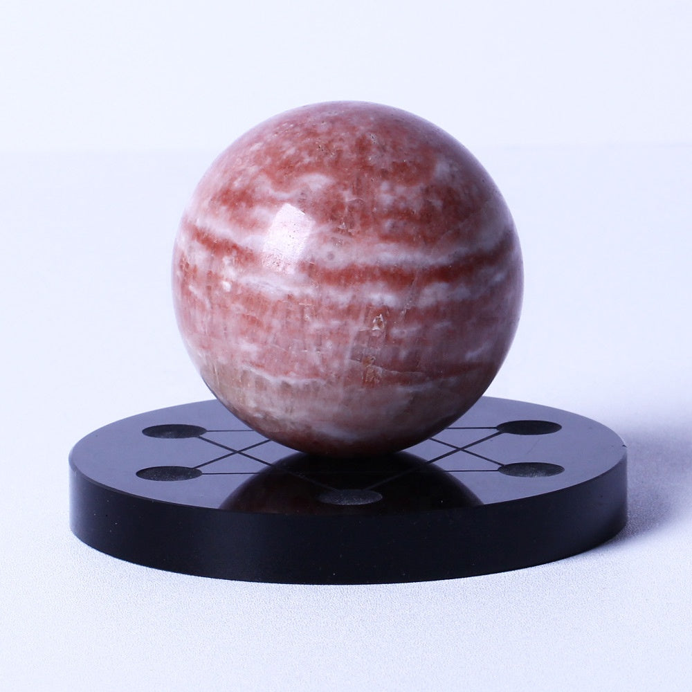 Wholesale Natural Gemstone Healing Crafts Crystal Stone Ball Pink Caribbean Calcite Quartz Crystal Sphere Crystal For Decorati
