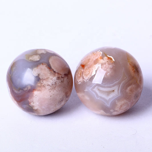 Wholesale High Quality Bulk Healing stones Natural Polished Flower Agate Balls Cherry Agate Spheres For Decoration
