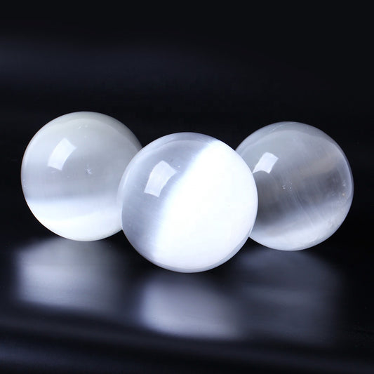 Wholesale Highly Polished Selenite Sphere Gemstone Ball Flash Selenite Sphere Crystal Magic Ball for Healing Home Decoration