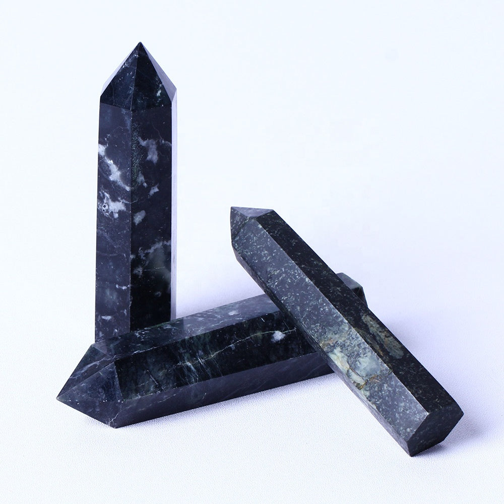 Wholesale bulk Spiritual Quartz Obelisk Healing Stone Tower natural dark palm obsidian Towers crystal Point Wand for decoration
