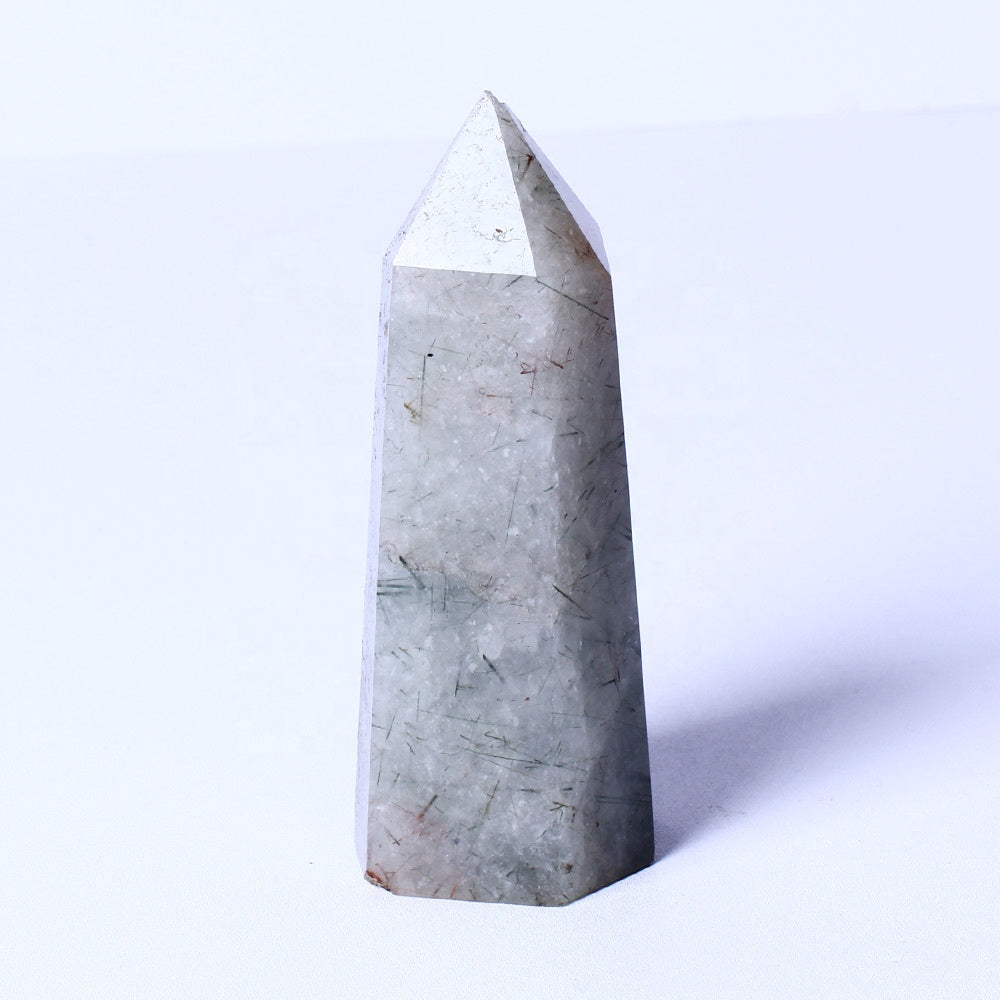 Wholesale Natural Healing Crystal Stones Raw Gemstone Green Black Tourmaline Tower Crystal Crafts Quartz Points For Decoration
