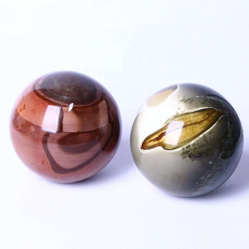 Hot Sale Wholesale Natural Healing Crystal Ball Polished High Quality Ocean Jasper Sphere Crystal Crafts For Home Decoration