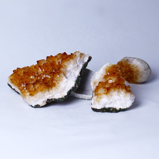 Wholesale Brazilian Healing Minerals Natural Druzy Quartz Citrine Cluster Chunk For Home Decoration