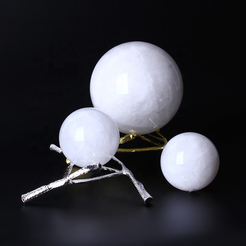 New Arrivals Clear High Quality Sphere White Crystal Healing Ball For Home Decoration