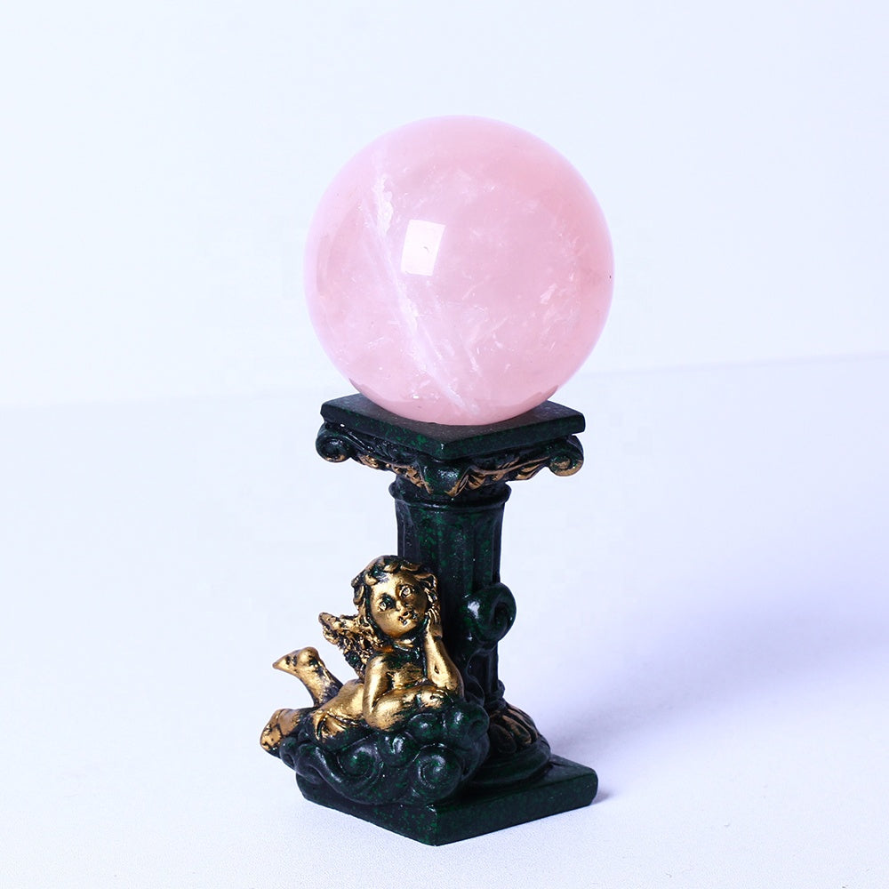 High Quality Crystals Wholesale Bulk Natural Healing Stones Rose Quartz Spheres Pink Crystal Balls For Fengshui