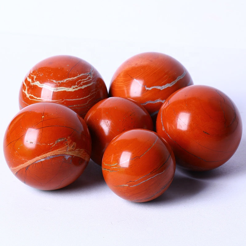 Wholesale Premium Quality Natural Gemstone Healing Crystal Ball Red Jasper Sphere Quartz Crystal For Home Decoration
