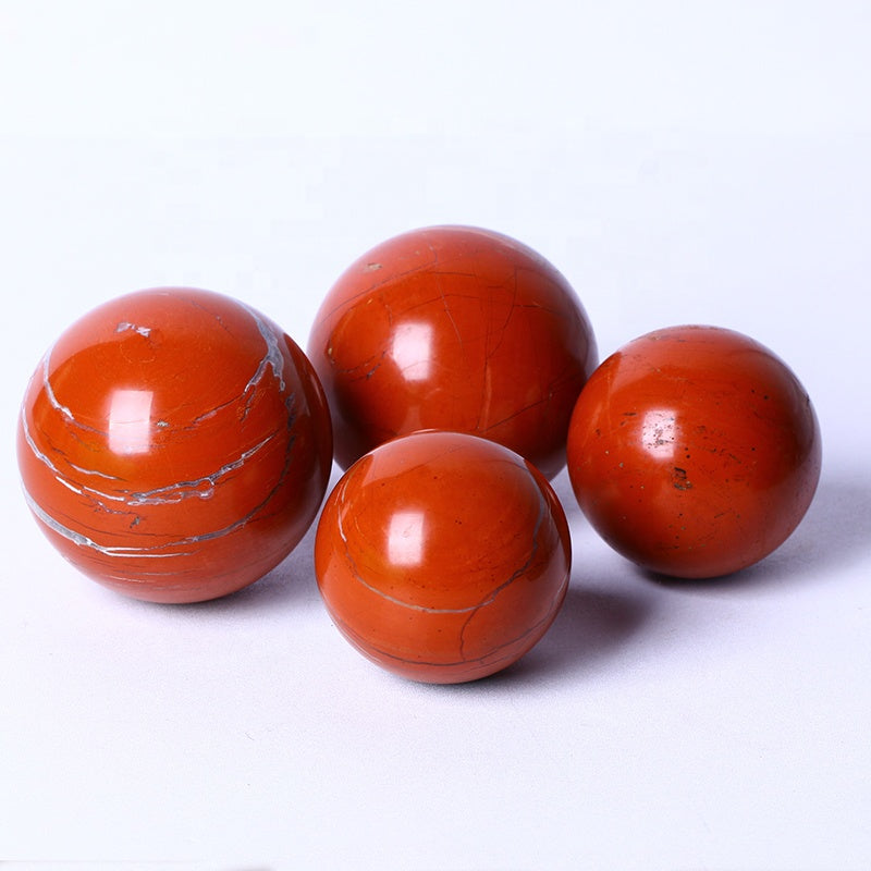 Wholesale Premium Quality Natural Gemstone Healing Crystal Ball Red Jasper Sphere Quartz Crystal For Home Decoration