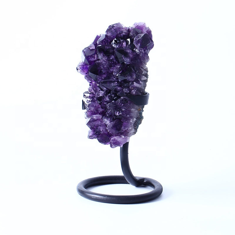 7Wholesale Healing Natural High Quality Brazilian Uruguay Dark Purple Amethyst Cluster Geode Quartz Cave For Home Decoration