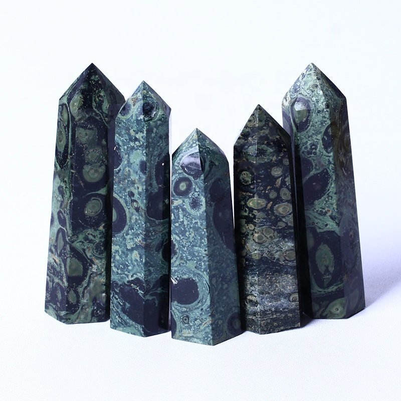 Natural High Quality Wholesale Bulk Natural Quartz Spiritual Healing Stone Crystal Wands Kambaba Jasper Tower Point Wands For F