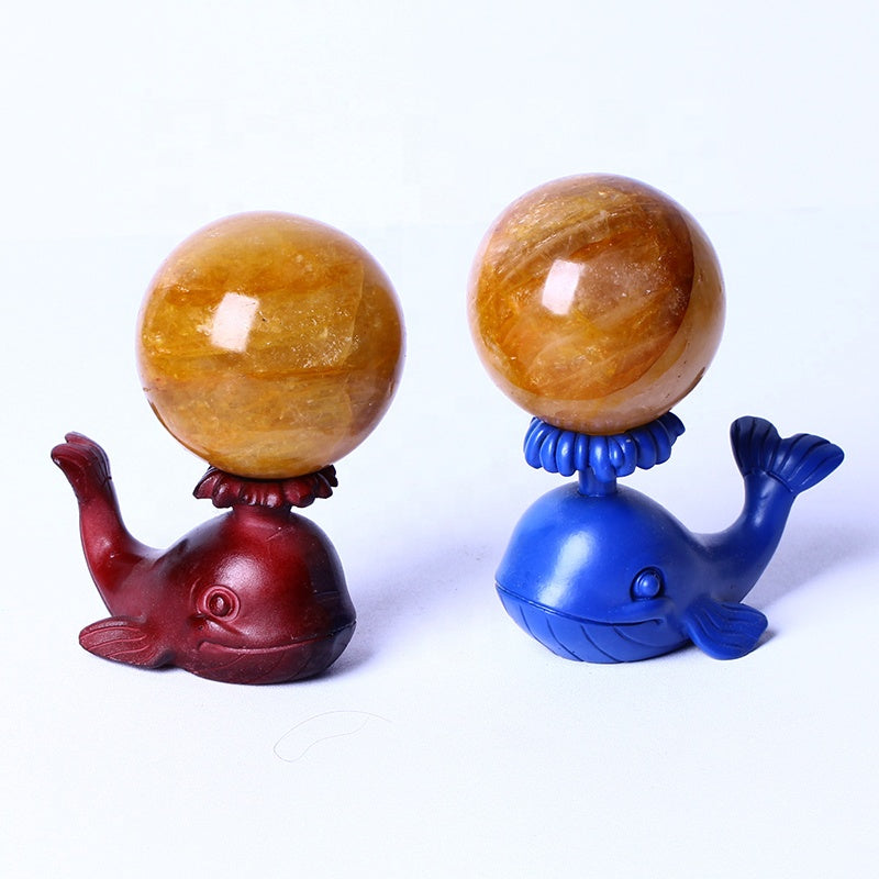 High Quality Wholesale Natural Crystal Crafts Polished Golden Healer Sphere For Healing for Home Decoration