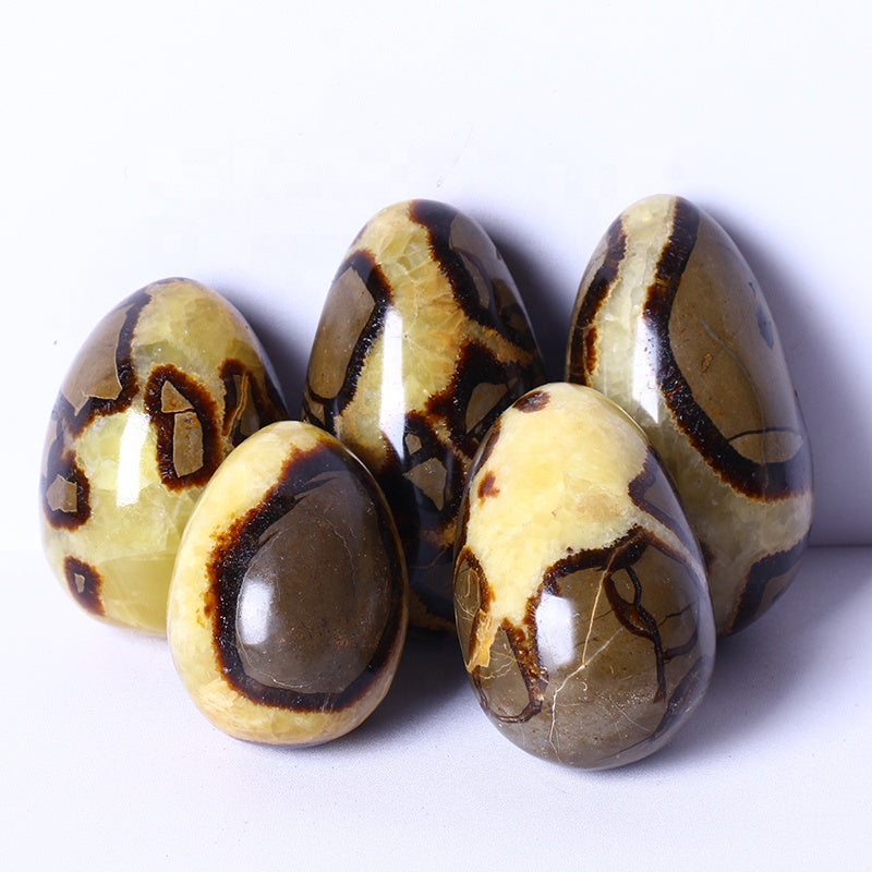 Septarium Quartz Egg Stone Wholesale Healing Natural Home Decoration Crystal Image Folk Art Polished
