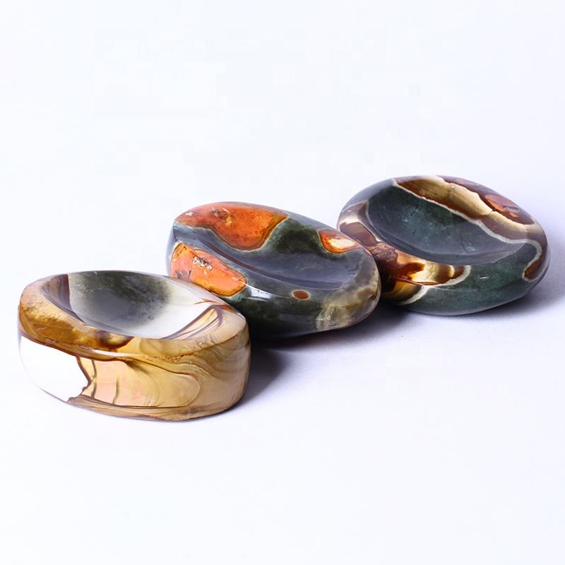 2High Quality Polished Healing Quartz Bowl Various Size Polychrome Bowl Crystal Craft Bowl For Decoration