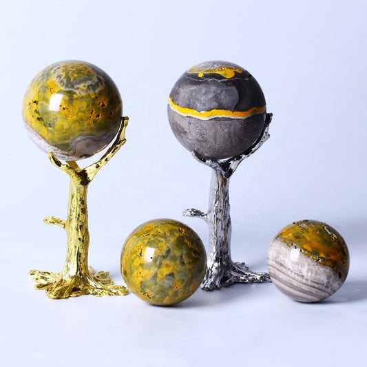 High Quality Wholesale Beautiful Polished Healing Quartz Crystal ball Natural Bumblebee Sphere For Home Decoration