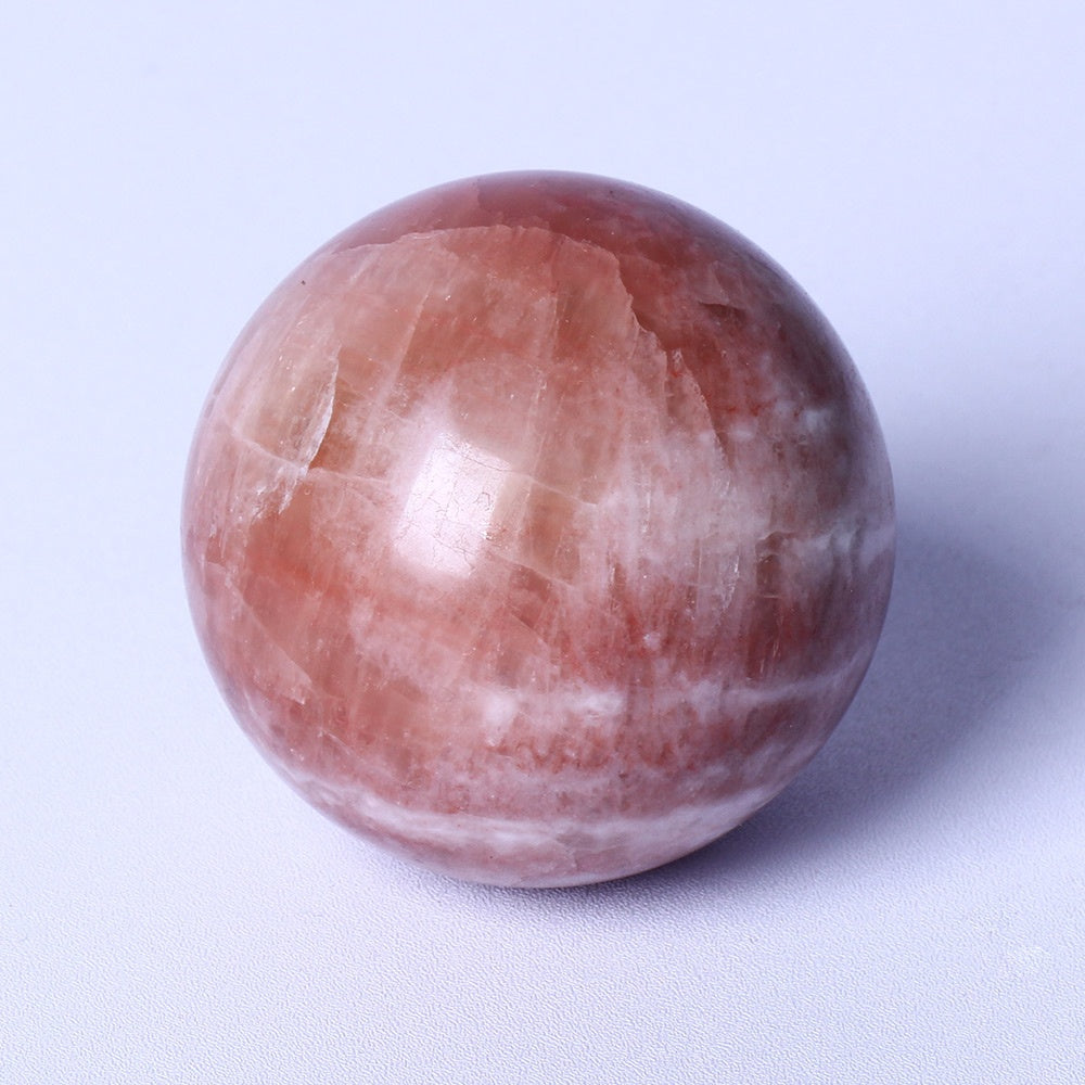 Wholesale Natural Gemstone Healing Crafts Crystal Stone Ball Pink Caribbean Calcite Quartz Crystal Sphere Crystal For Decorati