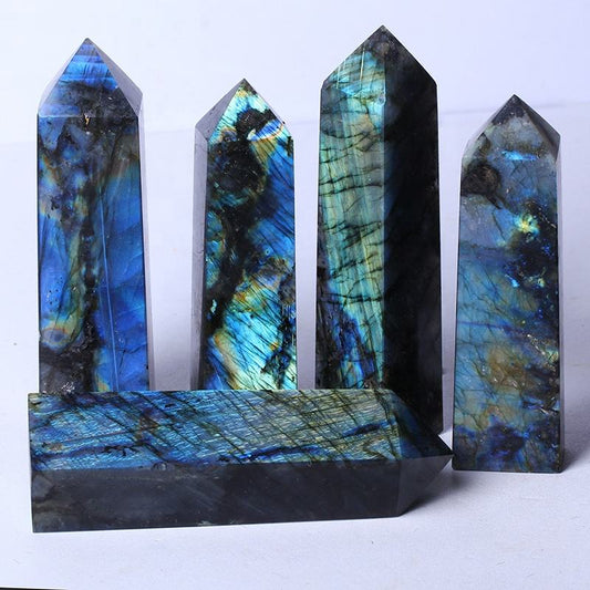 Wholesale High Quality Natural Polished Energy Stones Labradorite Points Towers Crystal Crafts Gemstone For Home Decoration