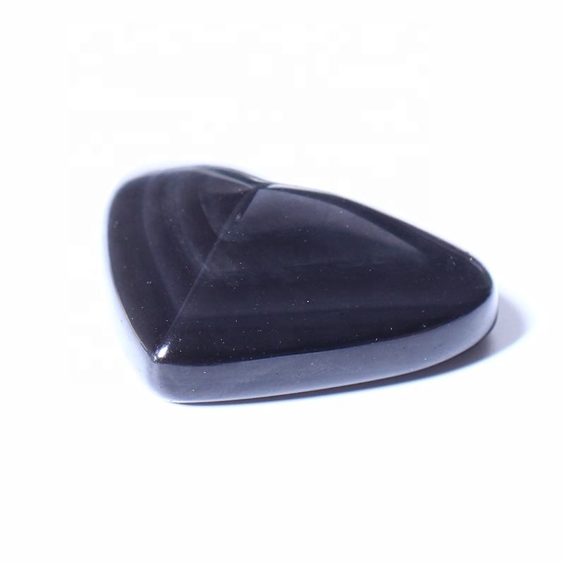 Wholesale High Quality Healing Gemstones Crystal Rainbow Obsidian Heart Natural Sheen Stone For Decoration